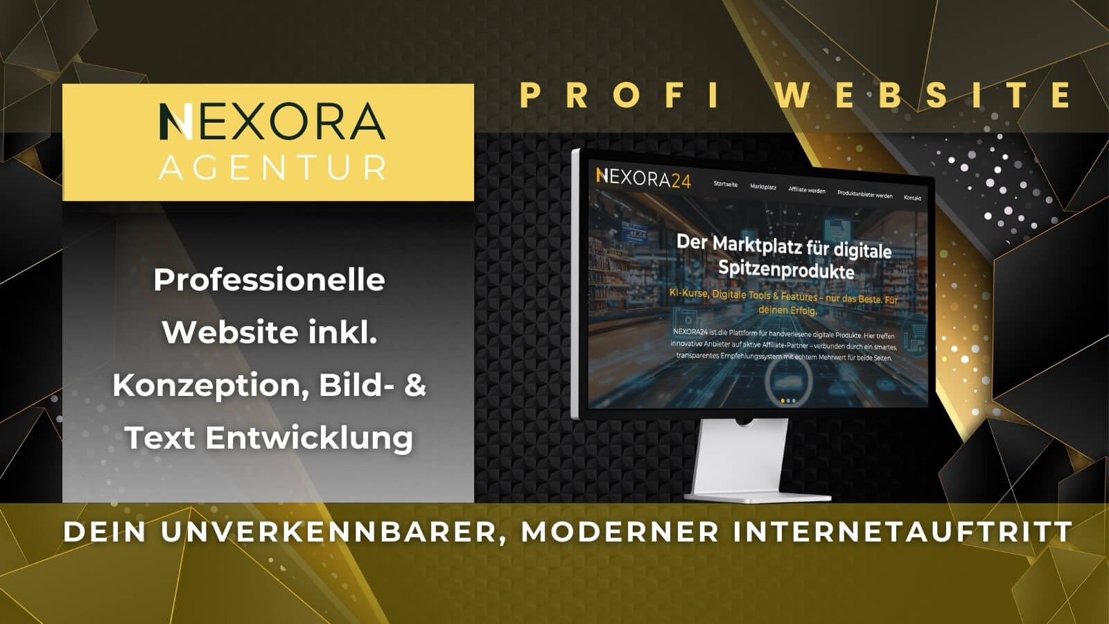 NEXORA AGENTUR: Dein unverkennbarer, moderner Internetauftritt