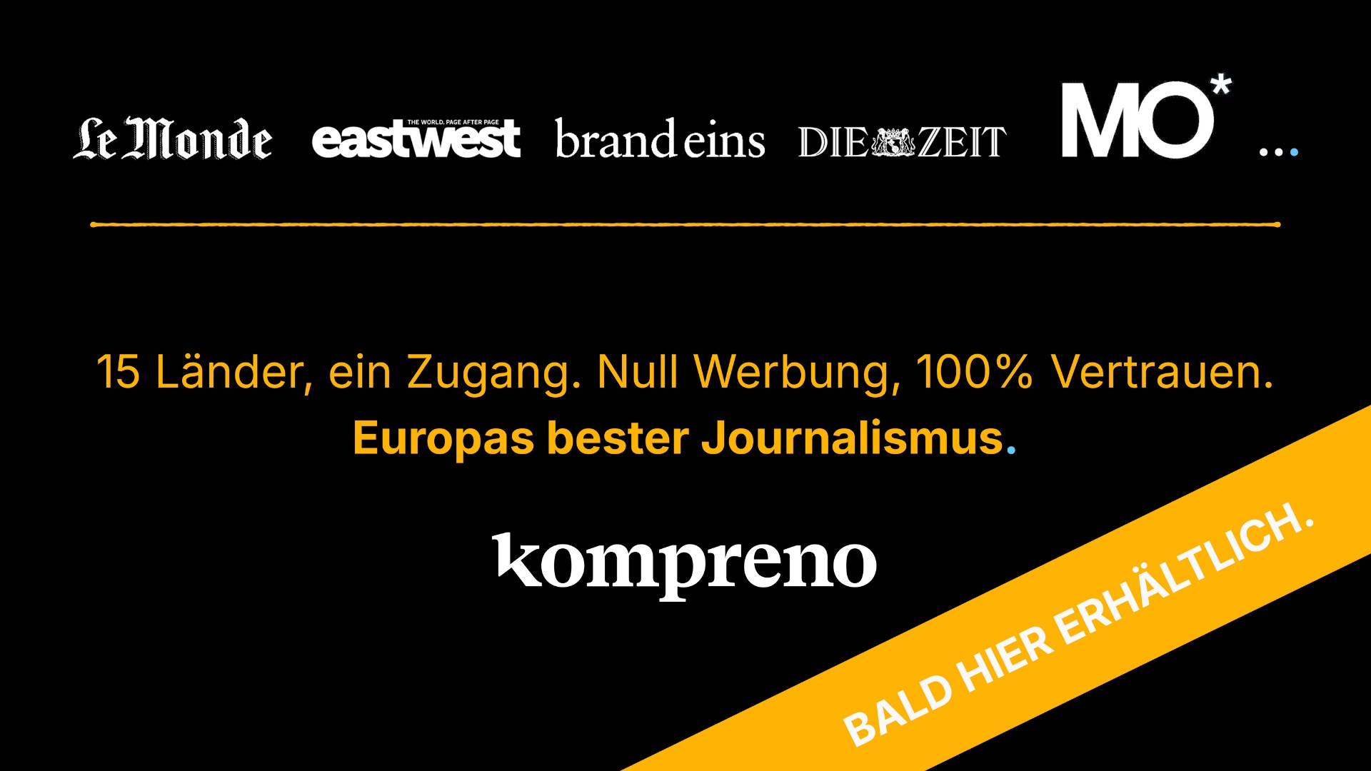 ** IN KÜRZE ** kompreno - Der beste Journalismus Europas